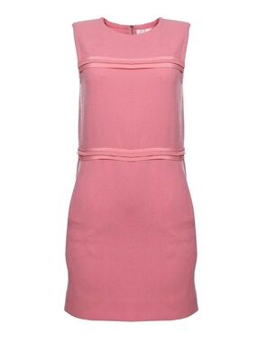 Victoria Beckham Pink Sleeveless Pink Wool Silk Blend Sleeveless Mini Dress 4